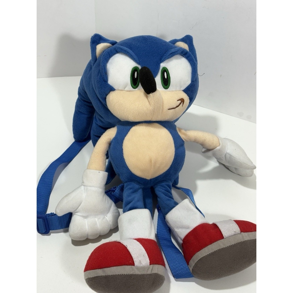 Sonic The Hedgehog Plush Backpack Accessory Innovations Medium Bag 18" Inch